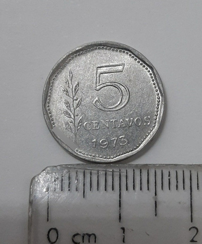 Moneda Argentina 5 Centavos Año 1973 