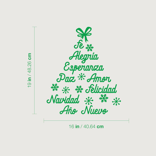 Sticker Vinyl Decor- Fe Alegria Esperanza Paz Amor-41 X 48cm