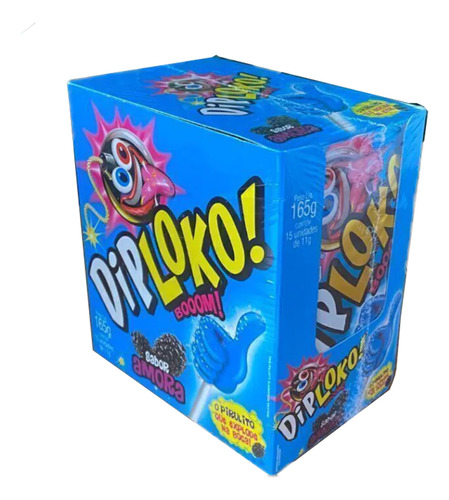 Pirulito Diploko 15 Un. 11g - 6 Sabores Explosivos