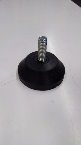 Imagen 1 de 7 de Pata Goma Nº 1 Regulable 60mm Rosca 3/8w