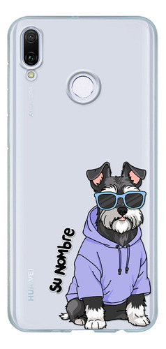 Funda Para Huawei Mujer Perrito Cool Schnauzer Su Nombre