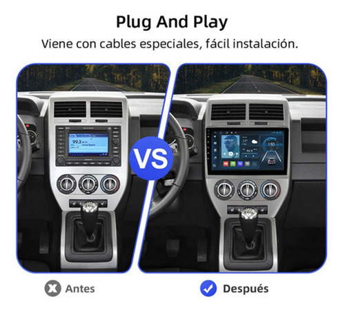 Estéreo 1+32g Cámara Para Jeep Compass Patriot 2007-2008 Gps