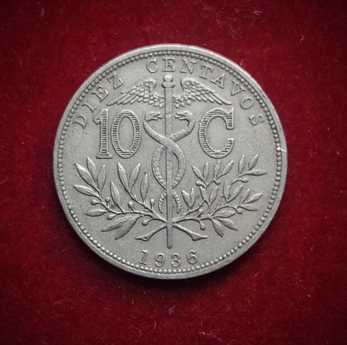 Moneda 10 Centavos Bolivia 1936 Km 179 