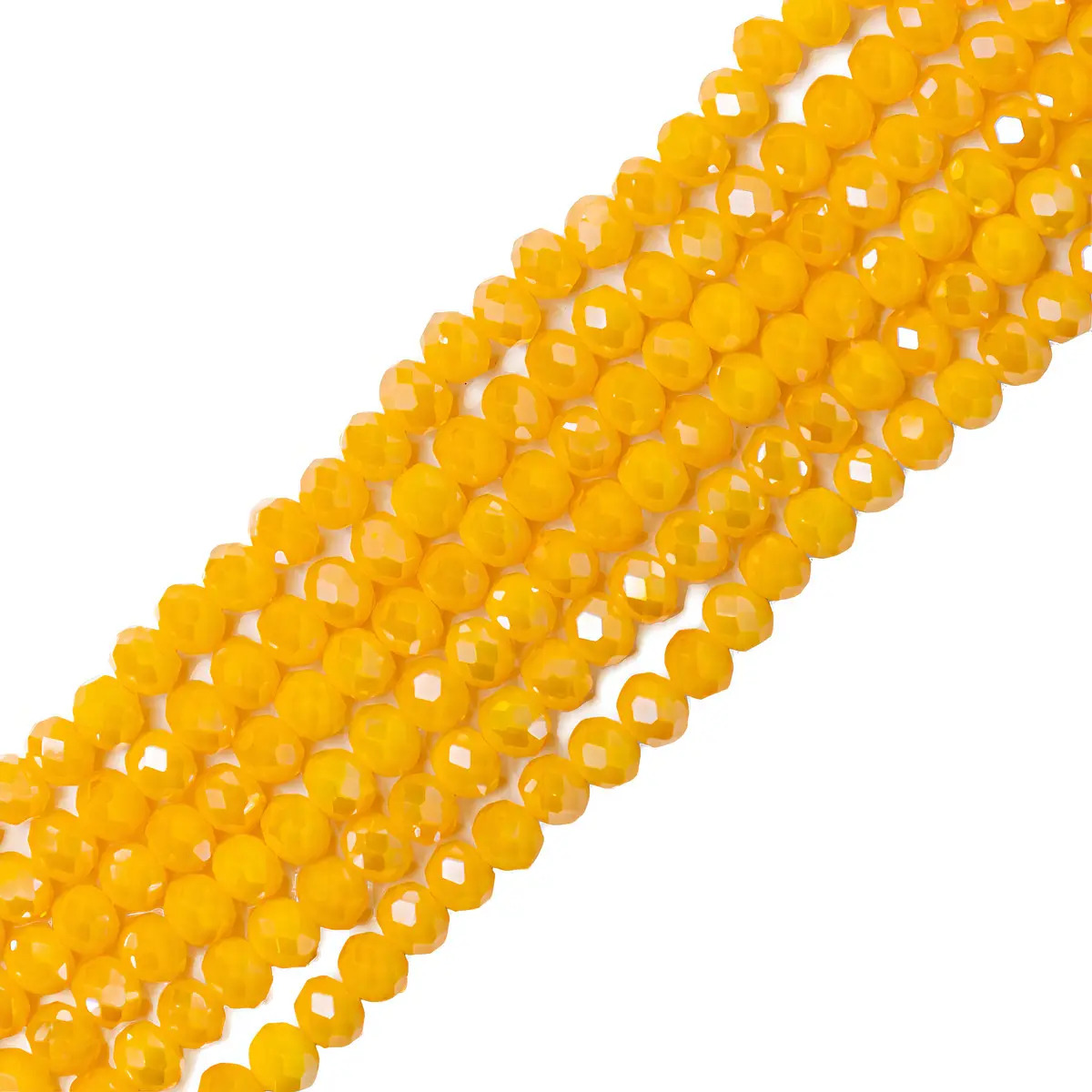 Fio De Cristal Amarelo Furtacor 6mm Umbanda E Candomble Comprimento 40 Cm Diâmetro 6 Mm