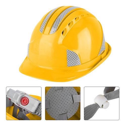 Casco Protector Para Obras De Construcción, Ventila Los Abdo