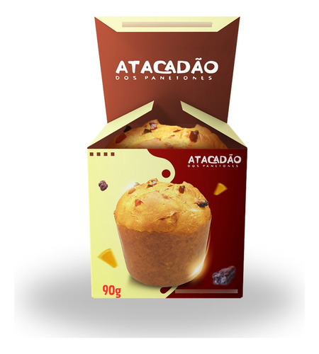 Mini Panetone De Frutas 90g | 50 Unidades