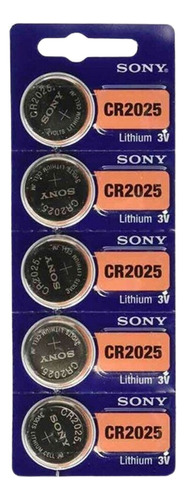 5x Baterías Cr2025 Pilas Botón Sony Original Litio 3v