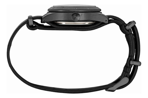 Reloj Seiko Ssk025 Hombre Automático Cuero Calendario Malla Negro Bisel Negro Fondo Negro