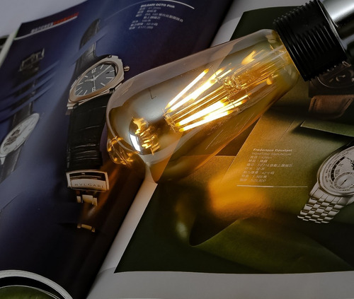 Imagem 5 de 10 de Lâmpada Led Filamento 4w St64 Vintage Retrô Luz Ambar