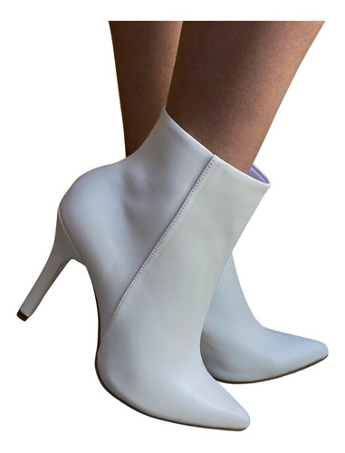 Imagen 4 de 10 de Botín Puntal Mujer Felipe Rentería Moda Tacón Aguja 10cm