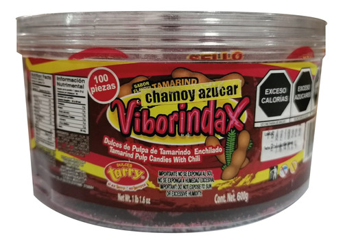 Tarry Viborindax Chamoy 100pzas Tiras De Dulce De Tamarindo