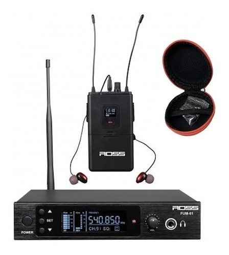 Imagen 2 de 10 de Sistema De Monitoreo Inalámbrico In-ear Ross Fum-001 Cu