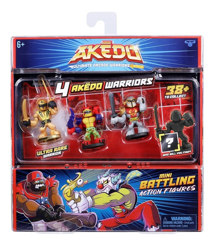 Muñecos Akedo Ultimate Arcade Warriors - 4 Figuras Cod.14247