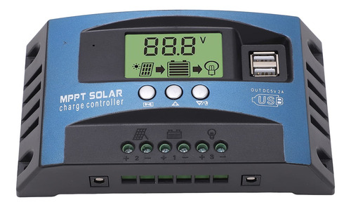 Controlador Carga Solar 12v 24v Pantalla Lcd Mppt Regulador