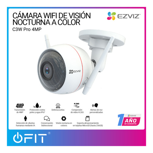 Imagen 2 de 9 de Camara Ip Wifi Ezviz Ezguard Plus 1080p 2mp Hd 2,8mm Slot Sd