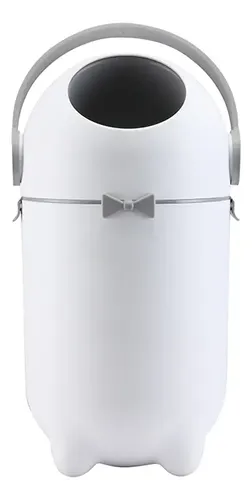 Lixeira Antiodor Descarte De Fraldas Lixo Mágico - Maxi Baby Branco