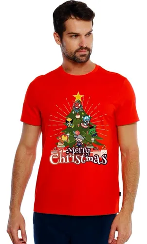 Playera Pino Avengers Navidad Dise o 03 Playeras Beloma