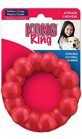 Anillo De Goma Kong - Juguete Duradero Para Masticar Perros