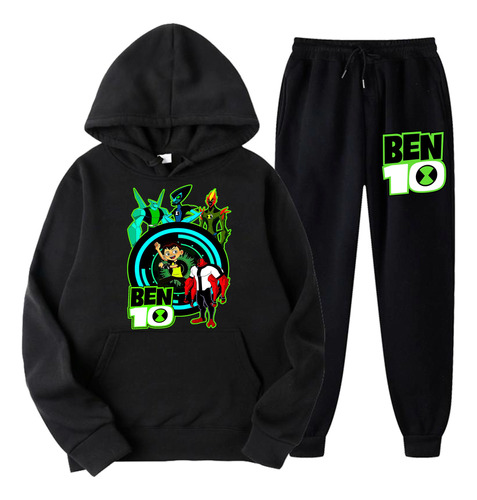 Conjunto Buzo Canguro Y Pantalon  Ben 10 En 3 Diseños