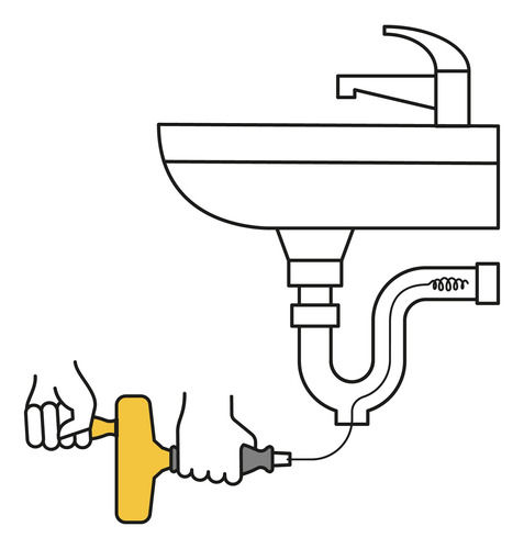 Destapacaños Destapa Caños Cañería Sonda 4,5 M X 1/4 Pretul