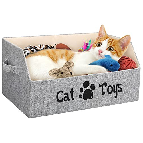 Lovstorage Caja De Juguetes Para Gatos Grande, Cesta De Alma