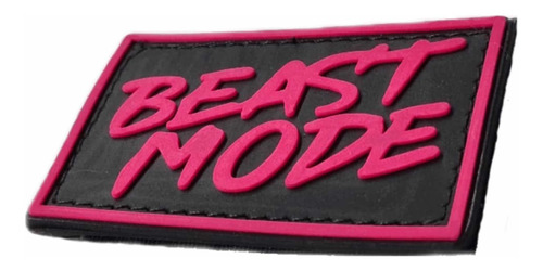 Parches Beast Mode Pink Pvc Crossfit & Fitness Con Velcro