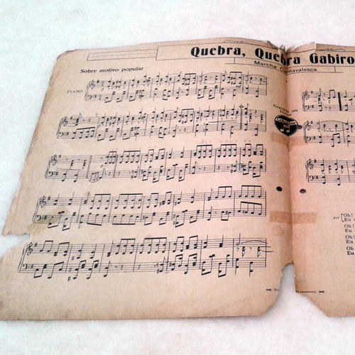 Partitura 1930 - Quebra, Quebra Gabiroba! - Plínio De Brito