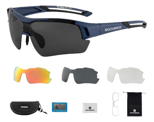 Gafas Rockbros Ciclismo Deportivas 3 Lentes Filtro Uv 400 