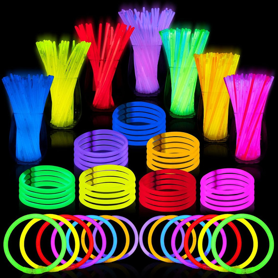 Pulseras Luminosas Quimicas Neon Fiesta Cotillon Glow 150