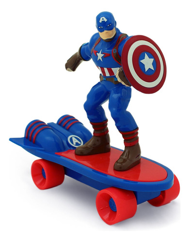 Skate Radical À Fricção Capitão America 20 Cm Toyng 33670