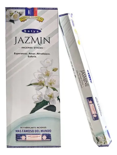 comprar Incienso Hexagonal Jazmín Premium Línea Satya 120 Varitas