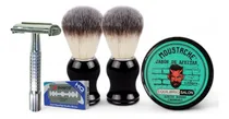 Comprar Kit Navaja Rasuradora Clasica Jabón Afeitar Hisopo Barbería