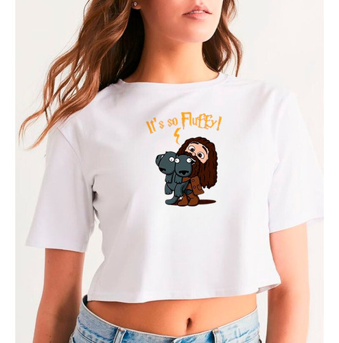 Cro Top Para Damas Estampada Diseño Harry Poter Fuffy