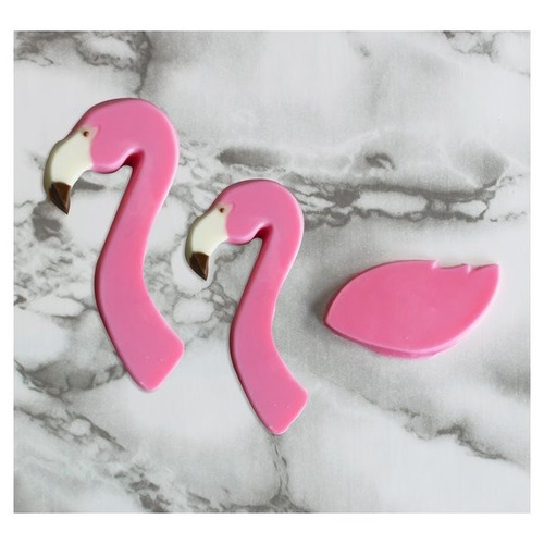 Imagen 5 de 8 de Set De 2 Moldes Placas - Flamencos De 10 Cm - Parpen