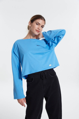 Remera Crop Simile - Sky Mujer System