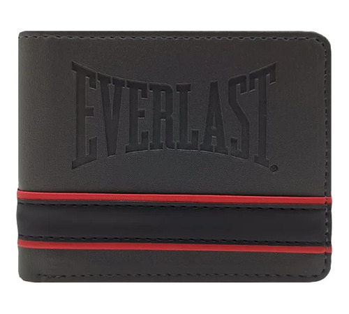 Billetera Everlast Tira Roja 100% Cuero Pu Hombre