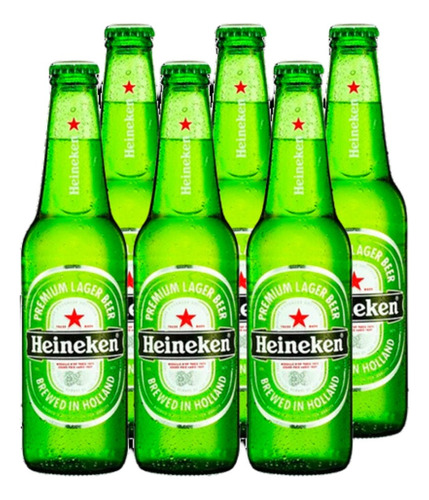 Pack 6 Cervezas Heineken Original Botellon 650cc