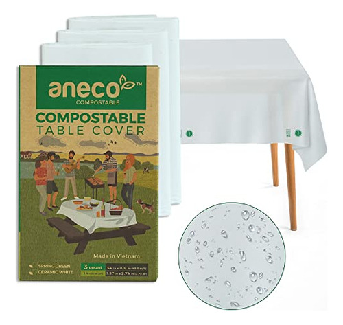 Aneco 100% Cubierta De Tabla Compostable 3 Conde (54 7k68o