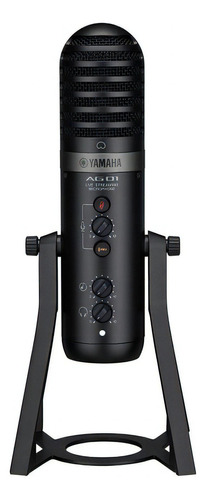 Micrófono Usb Yamaha Ag01 Con Mixer Integrada Negro Black
