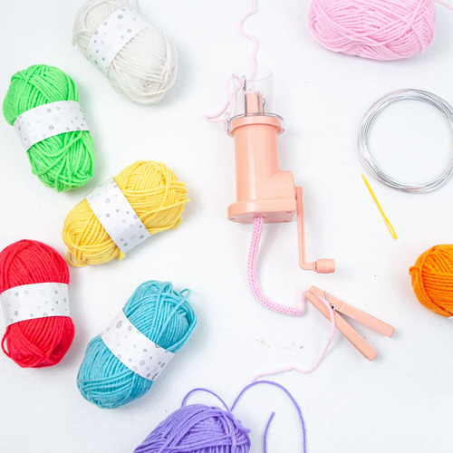 Easy Knitter Latch Hook Yarn Hilo De 12 Colores Rosa