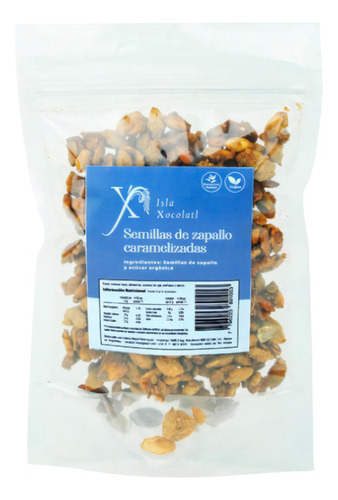 Semillas De Zapallo Caramelizado 300 Gr Isla Xocolatl Vegano