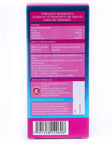 Menokyl Suplemento Auxiliar Para Bajar De Peso 60 Tabs