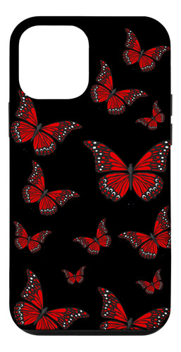 iPhone 12 Mini Mariposas Rojas Caso B08n6dzq84_300324