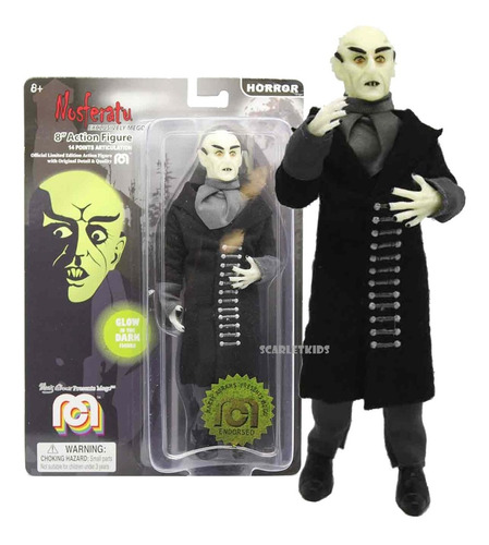 Nosferatu Figura Articulada Brilla Ed Limitada Horror Mego