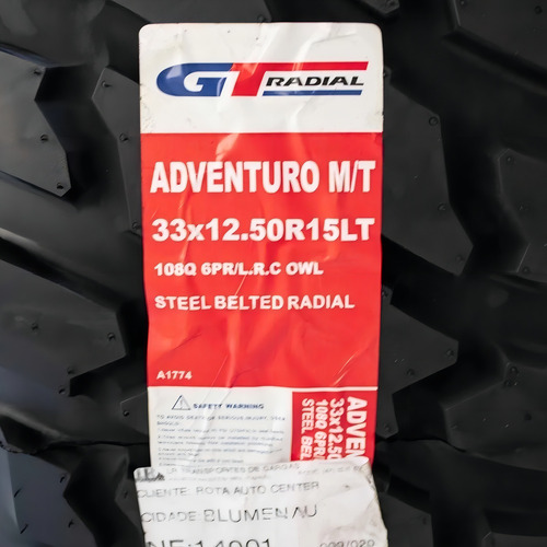 2 Pneu 33x12,5 15 108q Mt Mud Off Road 4x4 Troller Jeep 4x4 Índice De Velocidade Q