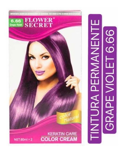 Tintura Permanente Color Grape Violeta 6.66 Flower Secret