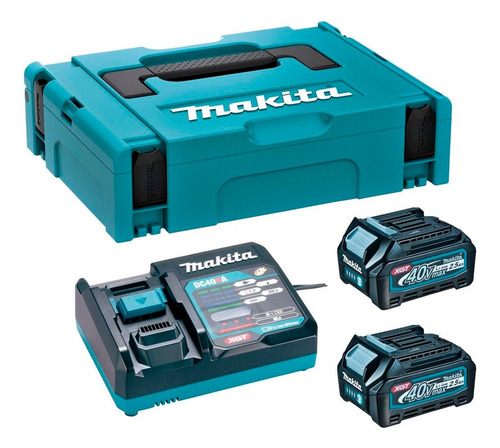 Makita Makpac 2 Baterías 2.5ah + Cargador Rápido Xgt 40v