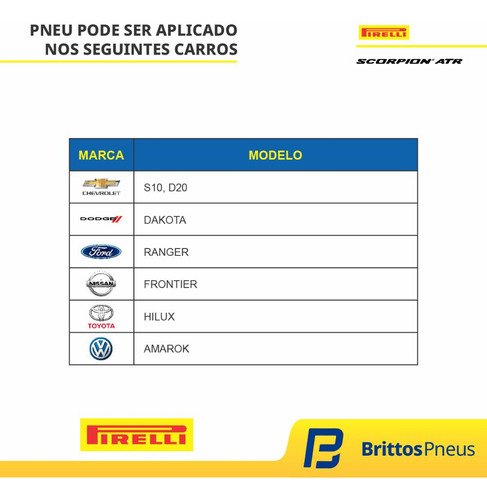 Kit 4 Pneus Pirelli Aro 15 Scorpion Atr 31x10.50 R15