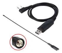 Comprar 1 Antena Na771 Sma Fêmea E 1 Cabo Usb De Programação Baofeng