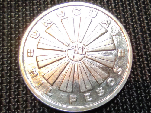 1000 Pesos Uruguay 1969 Moneda Conmemorativa Fao Plata 900 (Usado)